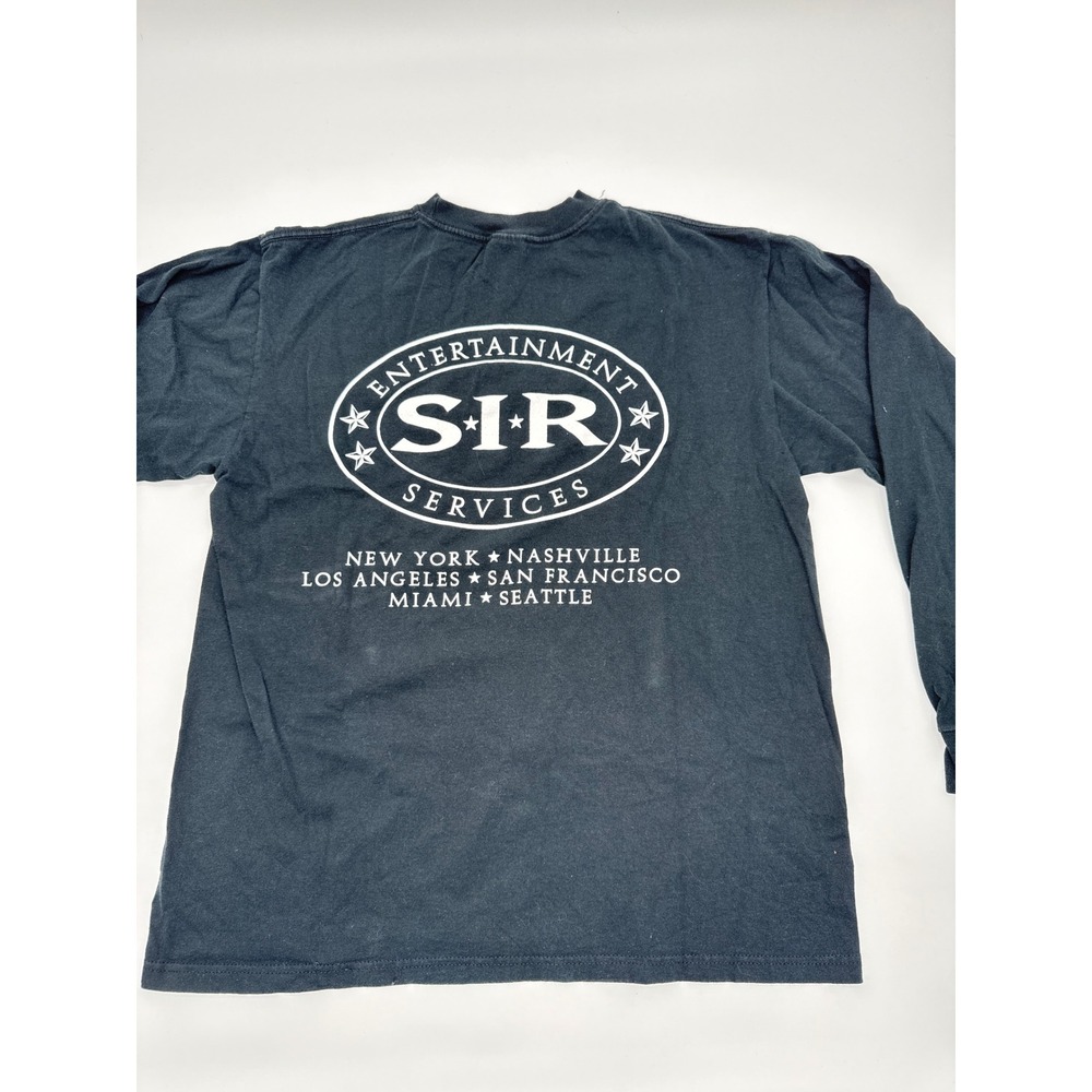 SIR Entertainment Services Long Sleeve Graphic T-Shirt Black Mens Large Anvil - Picture 8 of 10